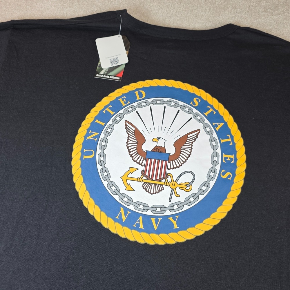 Rothco T-Shirt Mens 3XL Black United States Navy Veteran Graphic Country NWT
